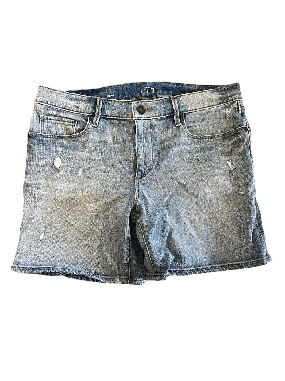 Ann Taylor LOFT Light Wash Denim Blue Jean Shorts Casual Women Size 28 Size 6
